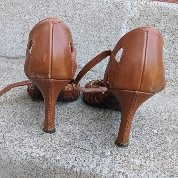 Nine West Leather Woven Slingback Mary Jane, Sz6.5 - Picture 3 of 3